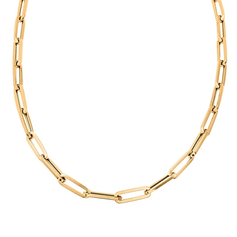 3.5mm Paper Clip Chain Necklace in 14K Yellow Gold 5.26 Grams 18 Inches