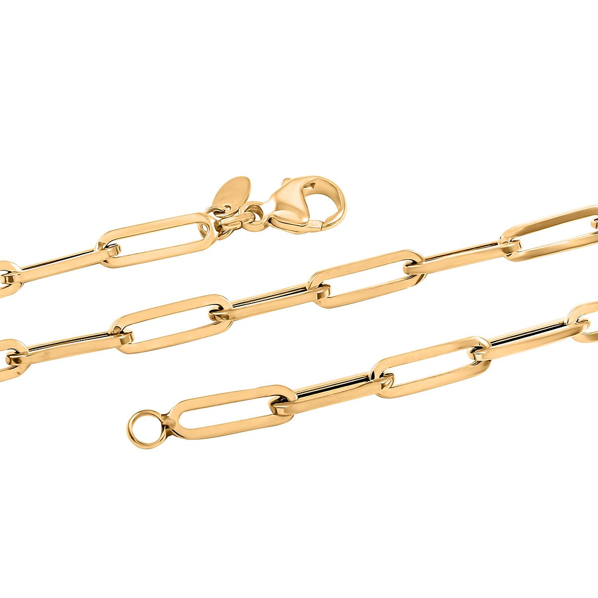 3.5mm Paper Clip Chain Necklace in 14K Yellow Gold 5.26 Grams 18 Inches image number 1