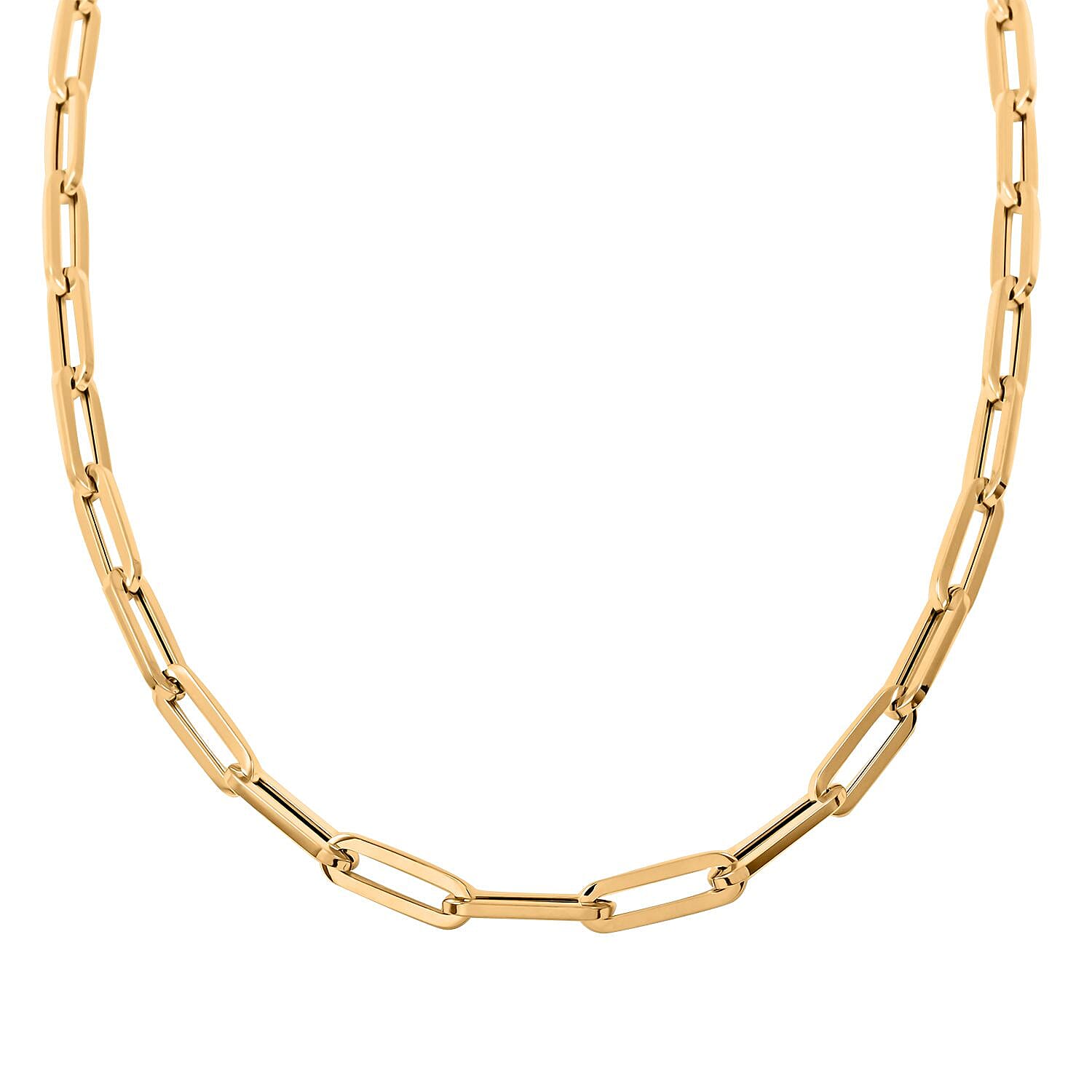 5mm Paper Clip Chain Necklace in 14K Yellow Gold 12.4 Grams 18 Inches