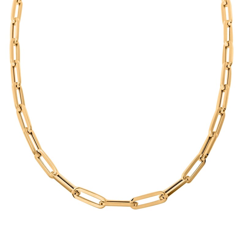 5mm Paper Clip Chain Necklace in 14K Yellow Gold 12.4 Grams 18 Inches