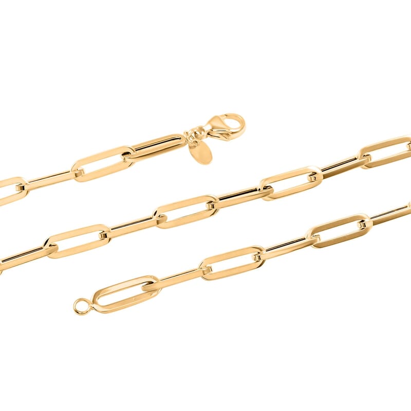 5mm Paper Clip Chain Necklace in 14K Yellow Gold 12.4 Grams 18 Inches