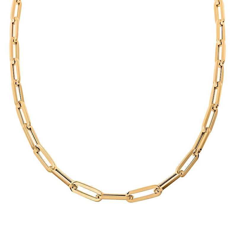 5mm Paper Clip Chain Necklace in 14K Yellow Gold 13.6 Grams 20 Inches