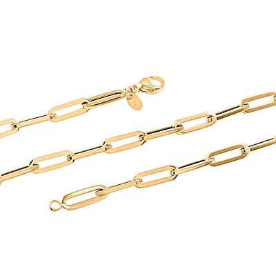 5mm Paper Clip Chain Necklace in 14K Yellow Gold 13.6 Grams 20 Inches