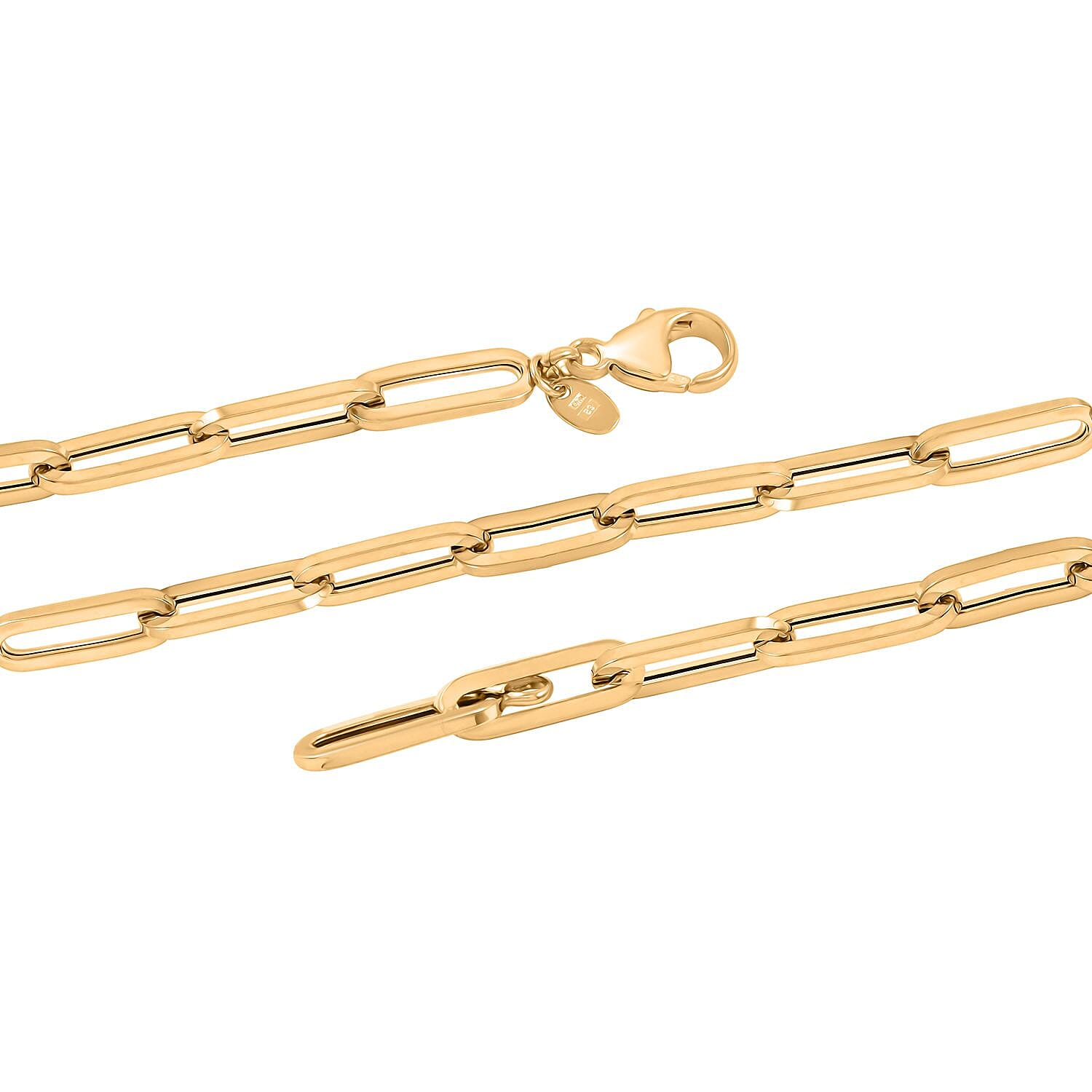 6mm Paper Clip Chain Necklace in 14K Yellow Gold 20 Inches 13.8 Grams