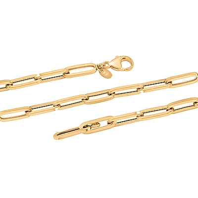 6mm Paper Clip Chain Necklace in 14K Yellow Gold 20 Inches 13.8 Grams