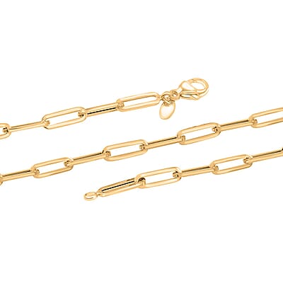 4.3mm Paper Clip Chain Necklace in 14K Yellow Gold 9.90 Grams 22 Inches