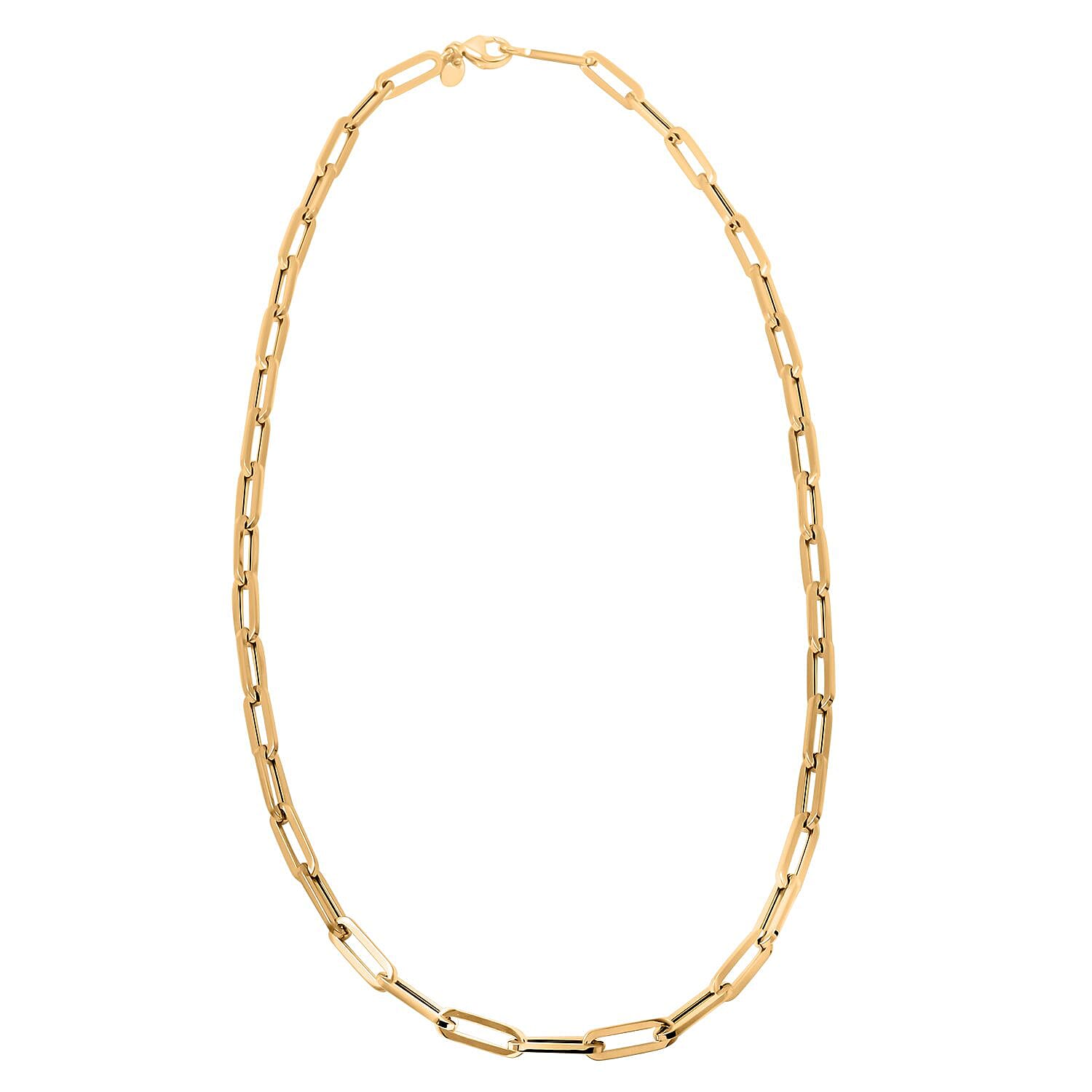 5mm Paper Clip Chain Necklace in 14K Yellow Gold 14.9 Grams 22 Inches