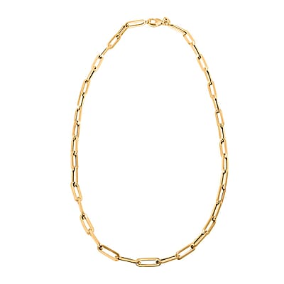 6mm Paper Clip Chain Necklace in 14K Yellow Gold 17.5 Grams 22 Inches