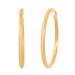 2.5x40mm Hoop Earrings in 10K Yellow Gold 2.90 Grams