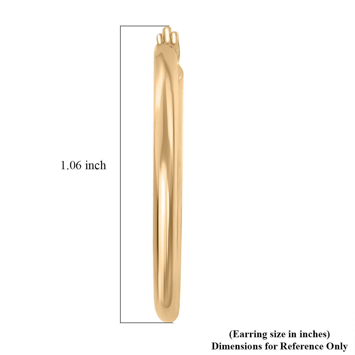 2x25mm Hoop Earrings in 10K Yellow Gold 1.6 Grams