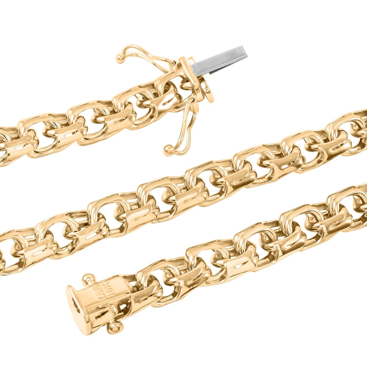 10K Yellow Gold 7.6 mm Chino Chain Necklace 22 Inches 28 Grams image number 1