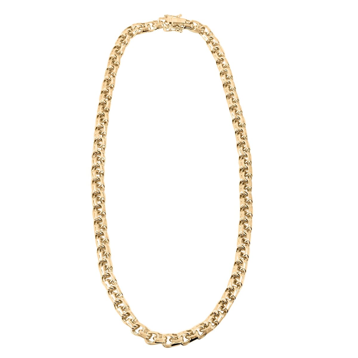 10K Yellow Gold 7.6 mm Chino Chain Necklace 22 Inches 28 Grams image number 3
