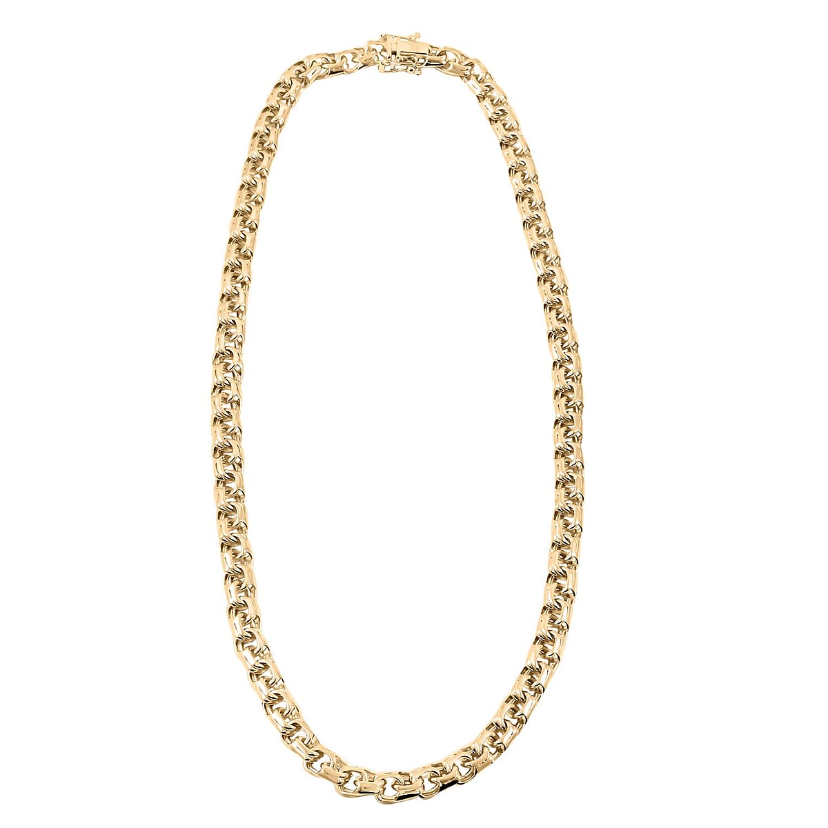 10K Yellow Gold 7.6 mm Chino Chain Necklace 24 Inches 29.9 Grams image number 3