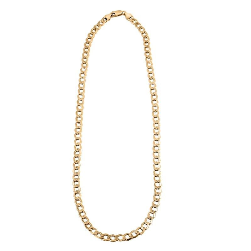 10K Yellow Gold 5.2 mm Curb Cuban Chain Necklace (24 Inches) (9.8 g)