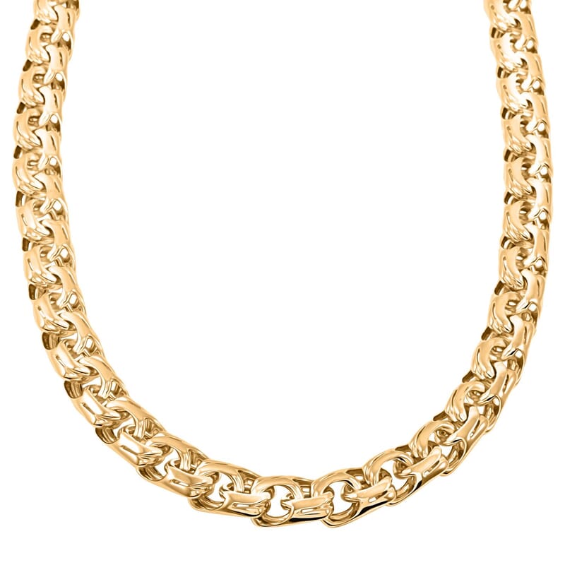 10K Yellow Gold 11.7 mm Chino Chain Necklace 26 Inches 59 Grams