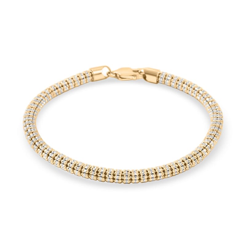 10K Yellow Gold 4.50 mm Ice Chain Bracelet (8.50 In) 11.7 Grams