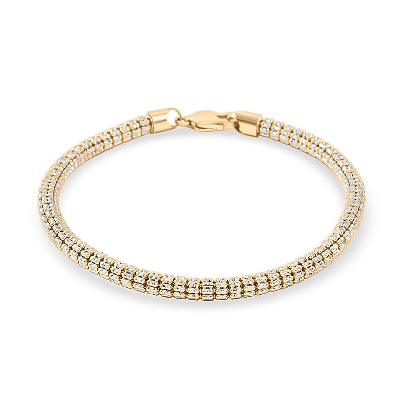 10K Yellow Gold 4.50 mm Ice Chain Bracelet (8.50 In) 11.7 Grams