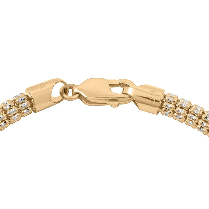 10K Yellow Gold 4.50 mm Ice Chain Bracelet (8.50 In) 11.7 Grams