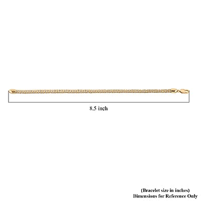 10K Yellow Gold 4.50 mm Ice Chain Bracelet (8.50 In) 11.7 Grams