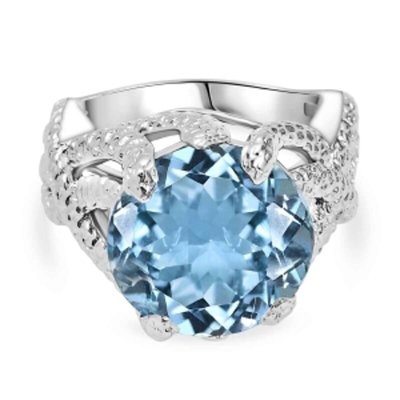 Sky Bue Topaz 12.55 ctw Ring in Goldtone (Size 10)