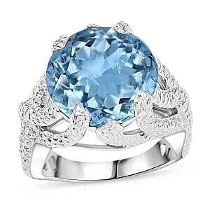 Sky Bue Topaz 12.55 ctw Ring in Goldtone (Size 10)