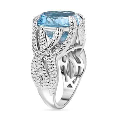 Sky Bue Topaz 12.55 ctw Ring in Goldtone (Size 10)