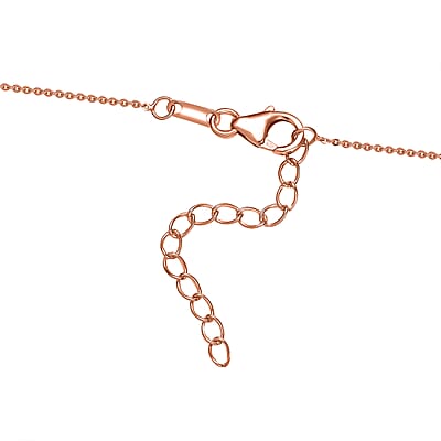 D'Joy AAA Radiant Ember Garnet and White Zircon 5.50 ctw Purple Majestic Necklace in 18K Vermeil Rose Gold Over Sterling Silver 18 Inches