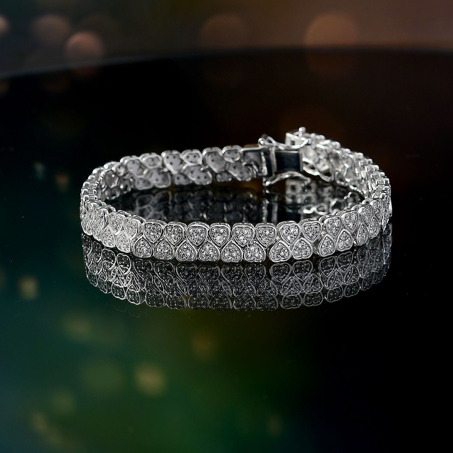 Epic Deal Karis Golconda Topaz 4.40 ctw Bracelet in Platinum Bond (7.25 In)