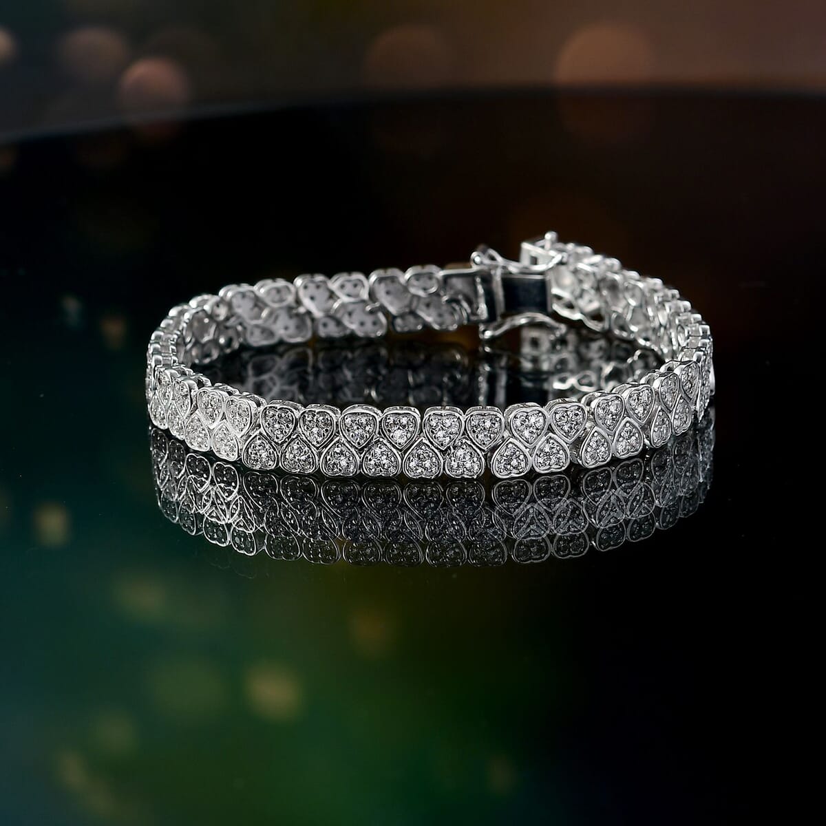 Epic Deal Karis Golconda Topaz 4.40 ctw Bracelet in Platinum Bond (7.25 In) image number 1