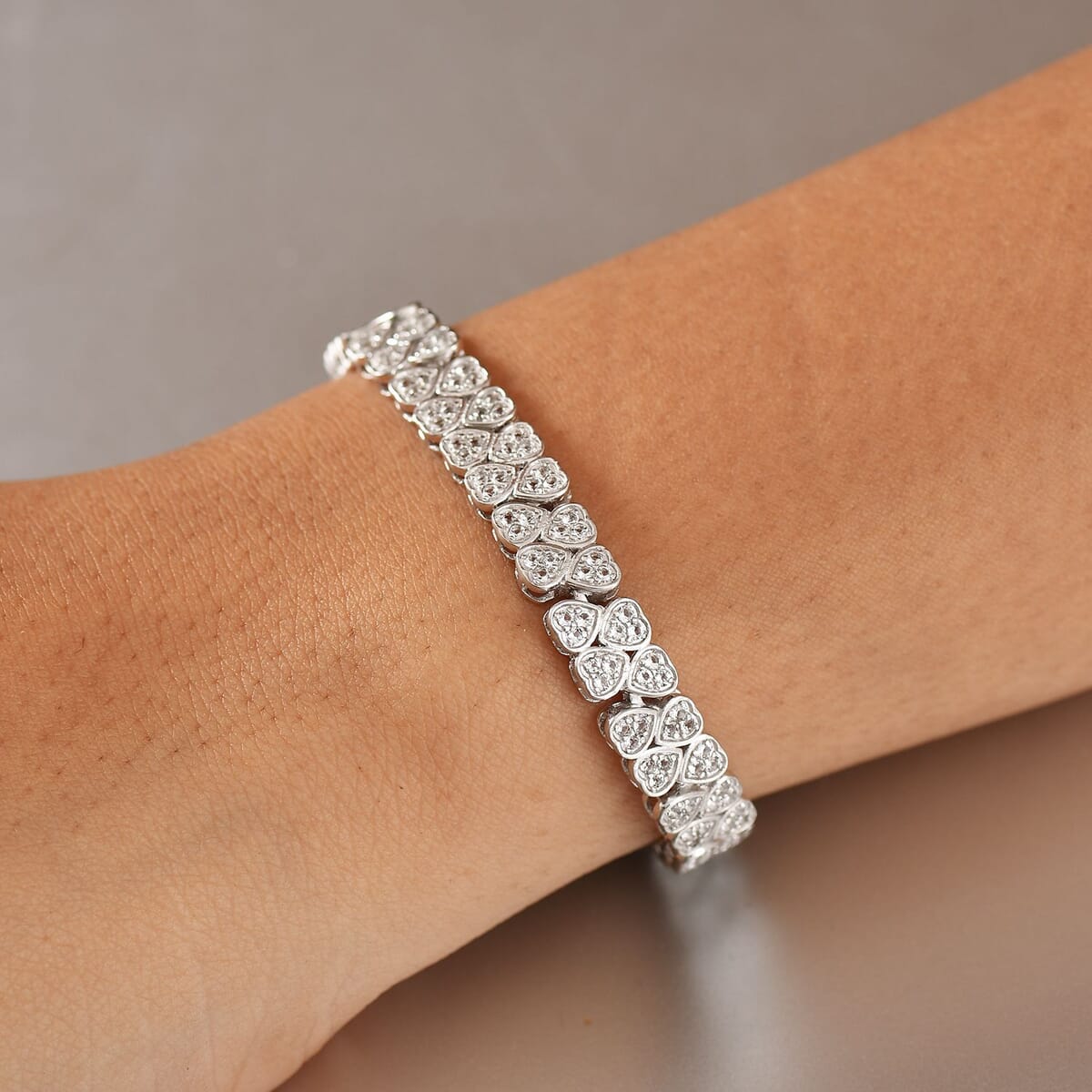 Epic Deal Karis Golconda Topaz 4.40 ctw Bracelet in Platinum Bond (7.25 In) image number 2