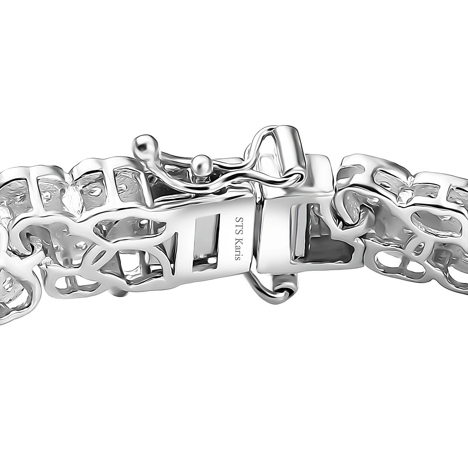 Epic Deal Karis Golconda Topaz 4.40 ctw Bracelet in Platinum Bond (7.25 In)