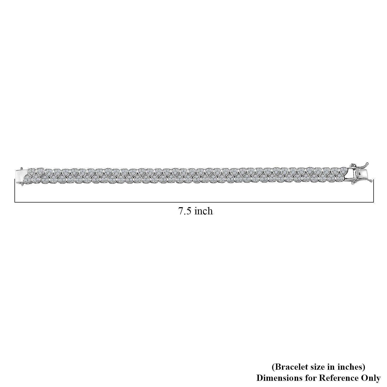 Epic Deal Karis Golconda Topaz 4.40 ctw Bracelet in Platinum Bond (7.25 In)