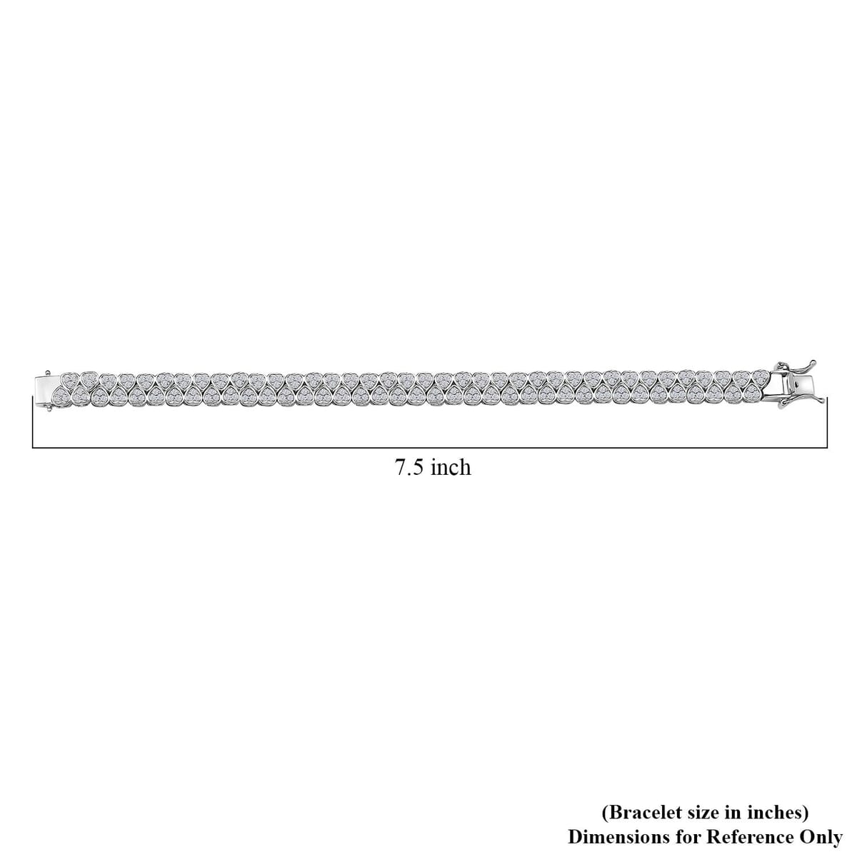 Epic Deal Karis Golconda Topaz 4.40 ctw Bracelet in Platinum Bond (7.25 In) image number 4