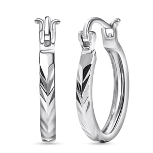 Hoop Earrings in 950 Platinum 3.40 Grams