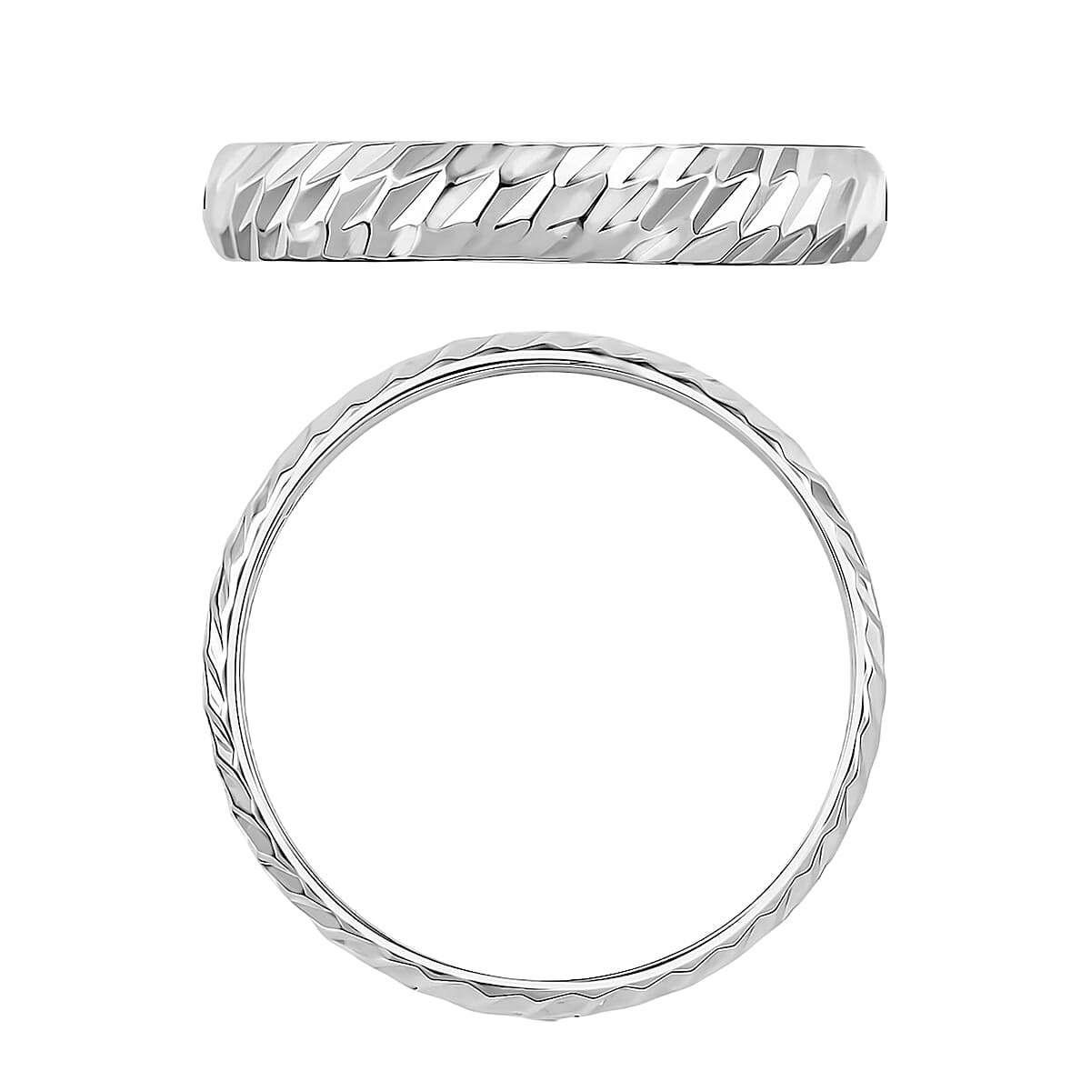 D'Joy Band Ring in 950 Platinum (Size 10.5) 3 Grams