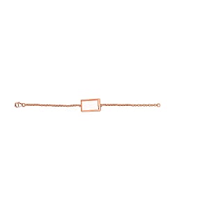 Bar Bracelet in 18K Vermeil Rose Gold Over Sterling Silver (7.25 In) 3 Grams (Del. in 10-12 Days)