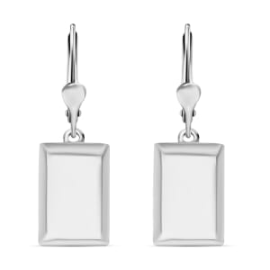 Bar Earrings in Rhodium Over Sterling Silver 3 Grams