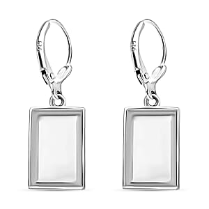 D'Joy Bar Earrings in Rhodium Over Sterling Silver 3 Grams (Del. in 10-12 Days)