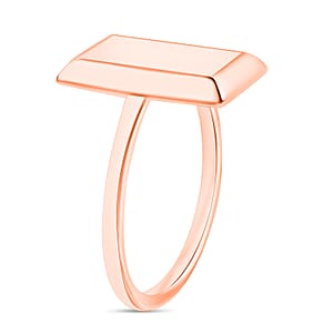 Bar Ring in 18K Vermeil Rose Gold Over Sterling Silver 2.40 Grams (Size 10.0)