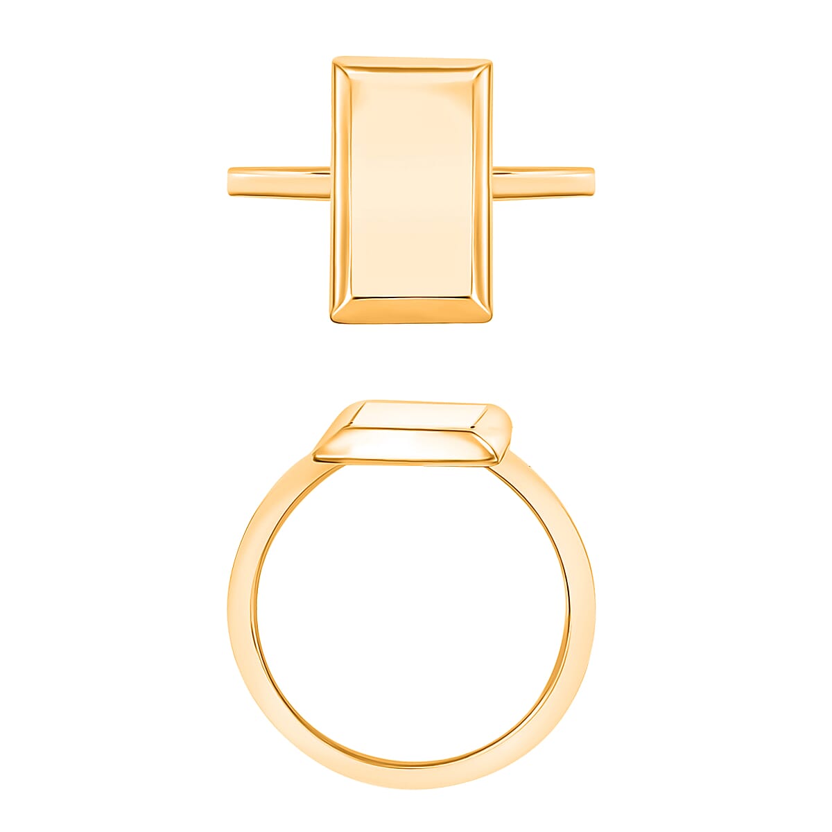 Bar Ring in 18K Vermeil Yellow Gold Over Sterling Silver (Size 4.0) 2.40 Grams image number 3