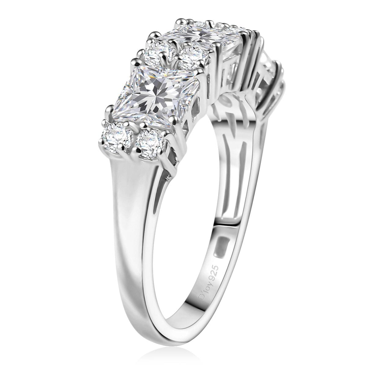 D'Joy Golconda Topaz 2.90 ctw Art Deco Ring in Platinum Over Sterling Silver (Size 10.0) image number 3