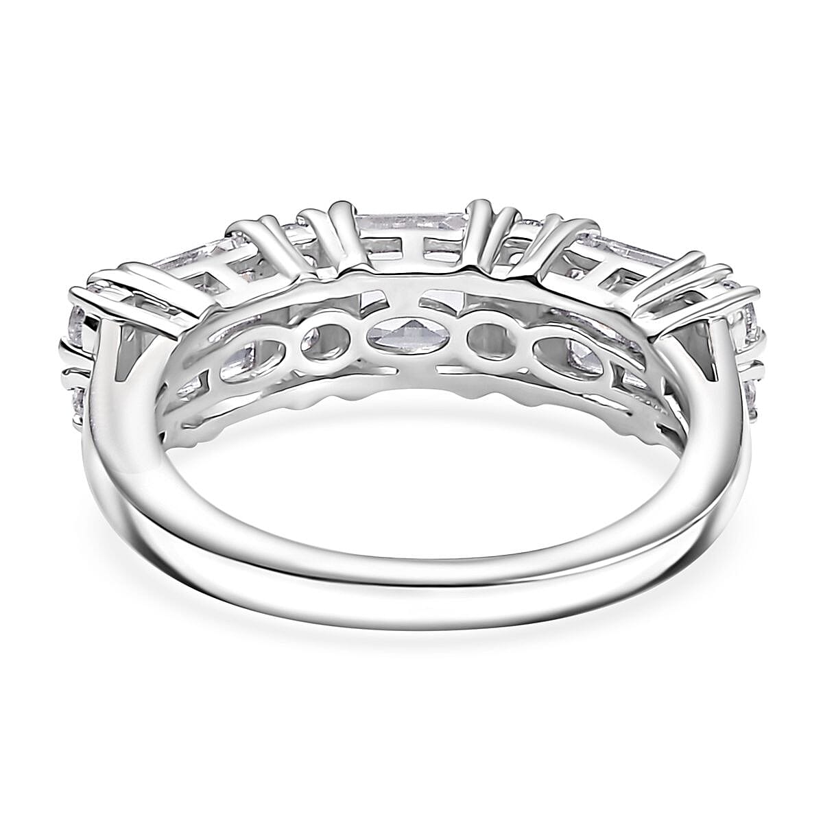 D'Joy Golconda Topaz 2.90 ctw Art Deco Ring in Platinum Over Sterling Silver (Size 6.0) image number 4