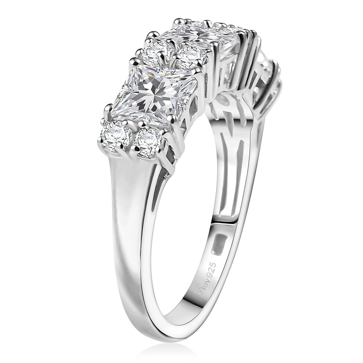 D'Joy Golconda Topaz 2.90 ctw Art Deco Ring in Platinum Over Sterling Silver (Size 8.0) image number 3