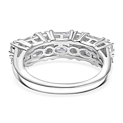 D'Joy Golconda Topaz 2.90 ctw Art Deco Ring in Platinum Over Sterling Silver (Size 8.0)