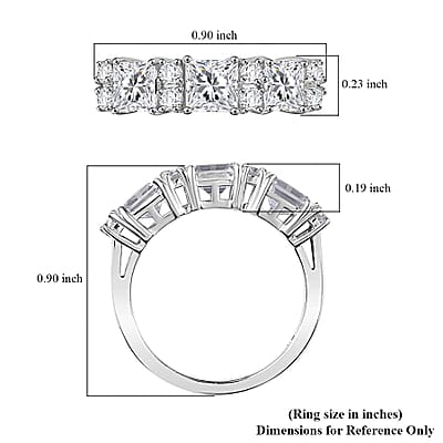 D'Joy Golconda Topaz 2.90 ctw Art Deco Ring in Platinum Over Sterling Silver (Size 8.0)