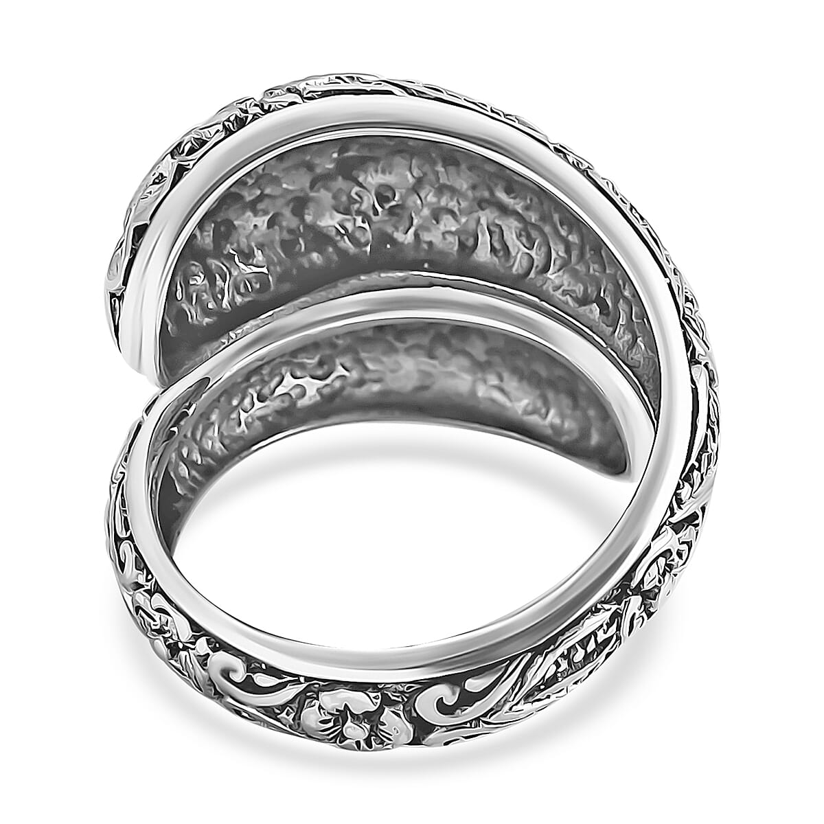 Bali Legacy Sterling Silver Hibiscus Flower Ring (Size 6.0) 6.59 Grams image number 4