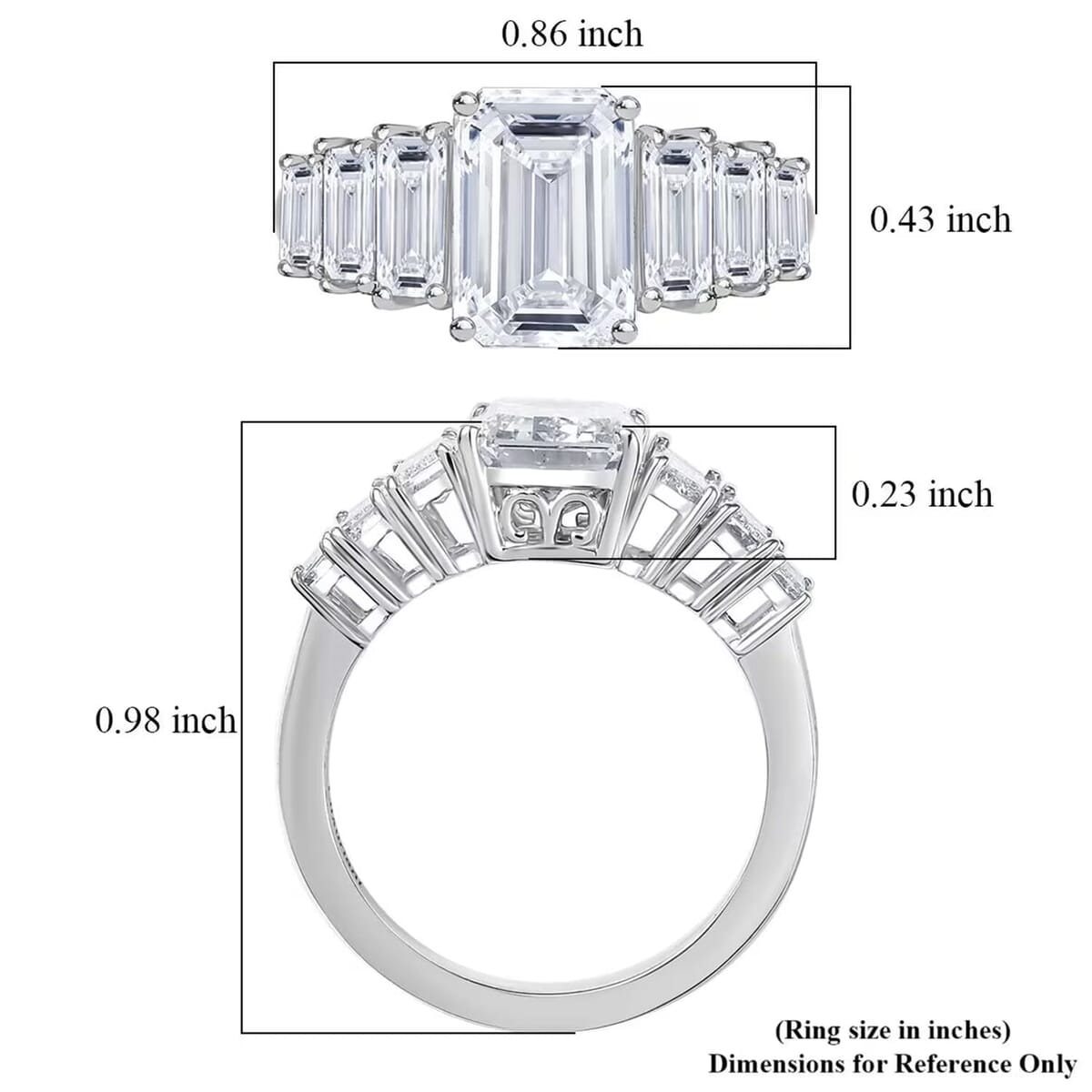 Luxuriant Lab Grown Diamond E-F VS 4.00 ctw Ring in 950 Platinum (Size 10.0) image number 7