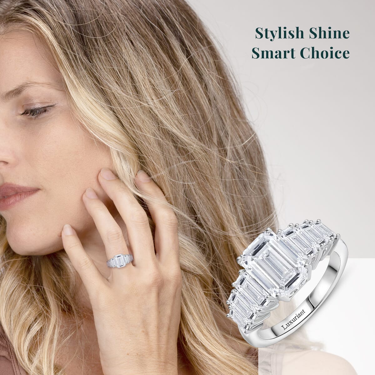 Luxuriant Lab Grown Diamond E-F VS 4.00 ctw Ring in 950 Platinum (Size 10.0) image number 1
