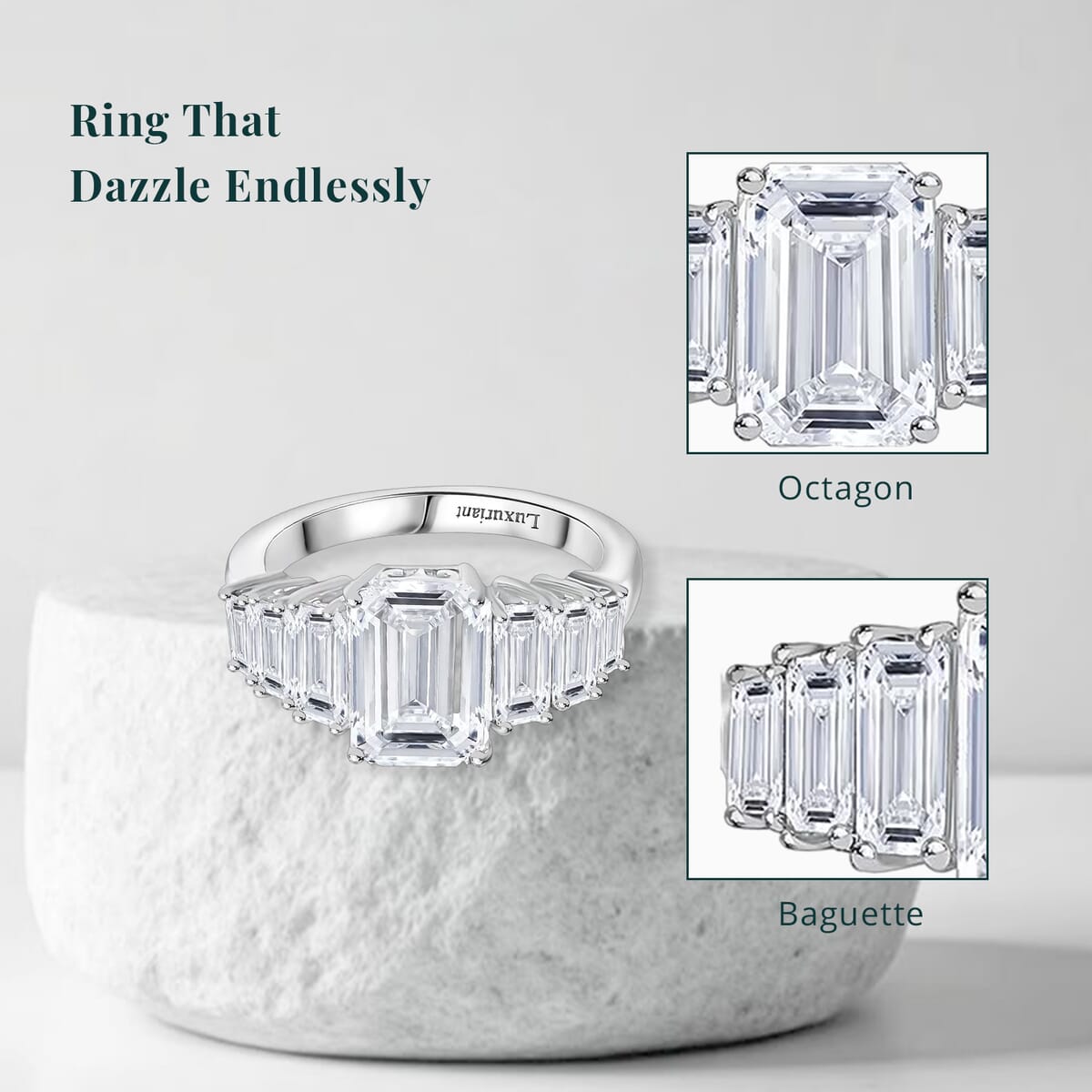 Luxuriant Lab Grown Diamond E-F VS 4.00 ctw Ring in 950 Platinum (Size 10.0) image number 5