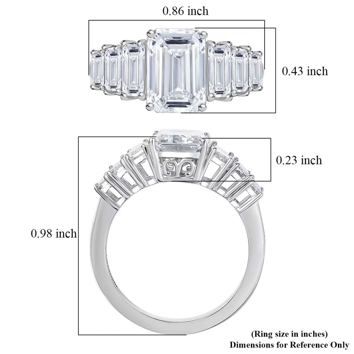 Luxuriant Lab Grown Diamond E-F VS 4.00 ctw Ring in 950 Platinum (Size 10.0) image number 7